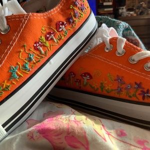Hand embroidered sneakers